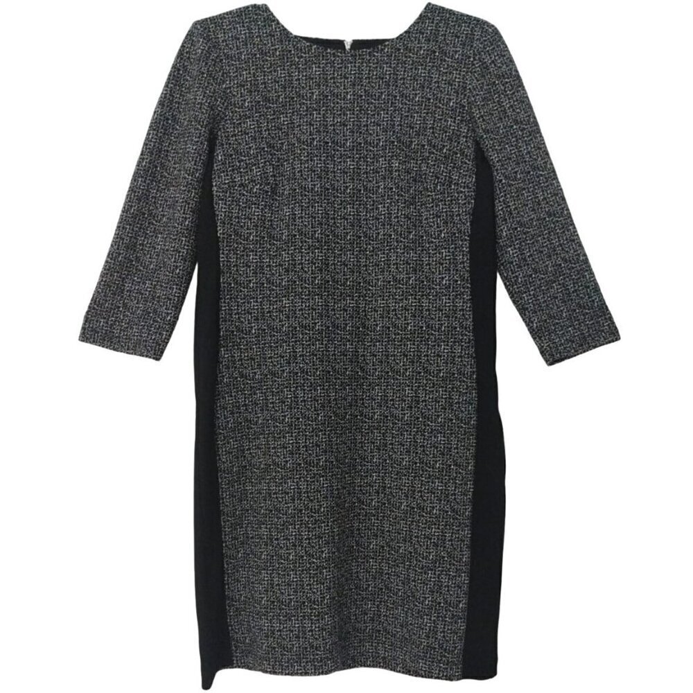 ALYXdress Women's Black and White Textured Shirt Dress Size 6 3/4 Sleeve.